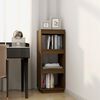 vidaXL Book Cabinet/Room Divider Honey Brown Solid Pinewood