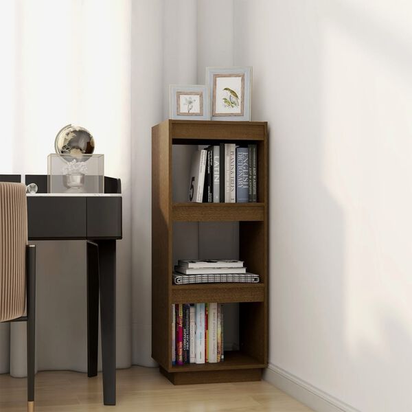 vidaXL Book Cabinet/Room Divider Honey Brown Solid Pinewood