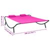 vidaXL Outdoor Lounge Bed Fabric Pink