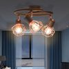 vidaXL Ceiling Lamp with 3 Spotlights E14 Black and Copper