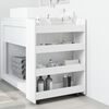 vidaXL Narrow Storage Trolley 4 Tier White Engineered Wood