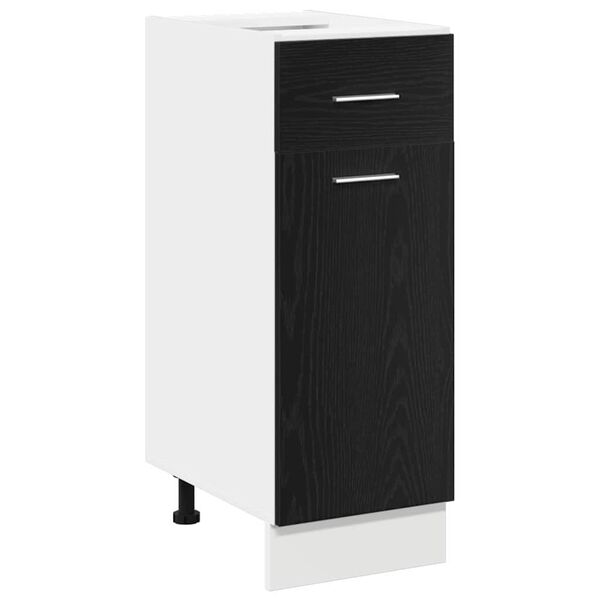 vidaXL Hanging Cabinet Black Oak 30 x 46 x 81.5 cm Engineered Wood