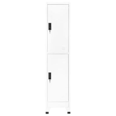 vidaXL Locker Cabinet White 38x45x180 cm Steel