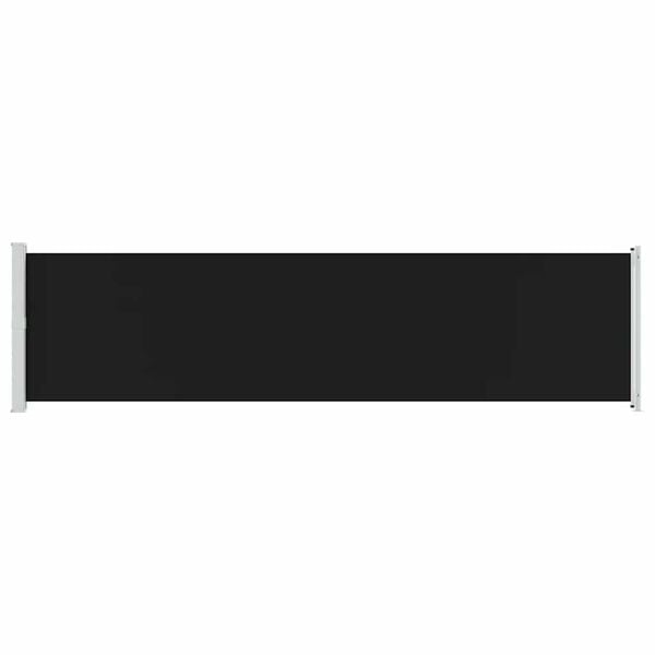 vidaXL Patio Retractable Side Awning 600x160 cm Black
