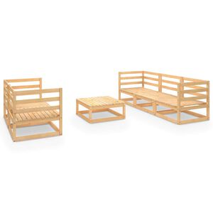 vidaXL 6 Piece Garden Lounge Set Solid Pinewood