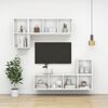 vidaXL Wall Cabinet High Gloss White 37x37x37 cm Engineered Wood