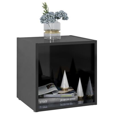 vidaXL TV Cabinets 4 pcs High Gloss Black 37x35x37 cm Engineered Wood