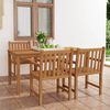 vidaXL 5 Piece Garden Dining Set 180x90 cm Solid Teak Wood
