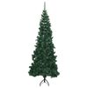 vidaXL Corner Artificial Christmas Tree Green 180 cm PVC and Metal