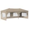 vidaXL Pop-up Party Tent 575 x 288 x 245 cm Cream Oxford Fabric