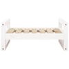 vidaXL Dog Bed White 65.5x50.5x28 cm Solid Pine Wood