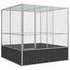 vidaXL Aviary Silver 211x207x212 cm Steel