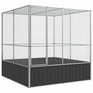 vidaXL Aviary Silver 211x207x212 cm Steel