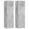 vidaXL 3 Piece TV Cabinet Set Concrete Grey Engineered Wood