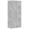 vidaXL Wardrobe Concrete Grey 90x52x200 cm Engineered Wood