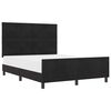 vidaXL Bed Frame with Headboard Black 137 x 190 cm Velvet
