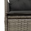 vidaXL 9 Piece Garden Dining Set with Cushions Grey Poly Rattan