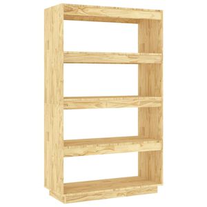 vidaXL Book Cabinet/Room Divider 80x35x135 cm Solid Wood Pine