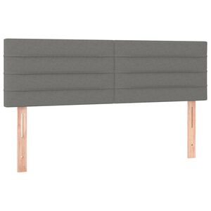 vidaXL Headboards Dark Grey 144x5x78/88 cm Fabric
