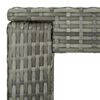 vidaXL 7 Piece Garden Bar Set with Cushions Poly Rattan Grey