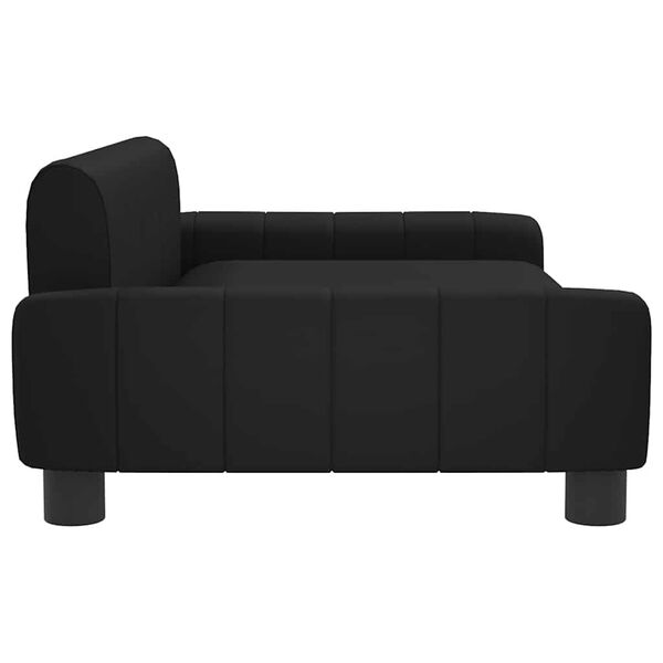 vidaXL Kids Sofa Black 90x53x30 cm Faux Leather