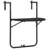vidaXL Hanging Balcony Table Black 60x64x83,5 cm Plastic Rattan Look