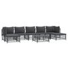 vidaXL 8 Piece Garden Lounge Set with Cushions Anthracite Steel