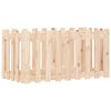 vidaXL Garden Raised Bed with Fence Design 100x50x50 cm Solid Wood Pine