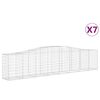 vidaXL Arched Gabion Baskets 7 pcs 400x50x80/100 cm Galvanised Iron