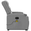 vidaXL Electric Stand up Massage Recliner Chair Light Grey Fabric