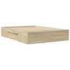 vidaXL Bed Frame without Mattress Sonoma Oak 135x190 cm Double Engineered Wood