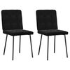 vidaXL Dining Chairs 2 pcs Black Velvet