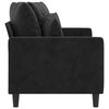 vidaXL 2-Seater Sofa Black 140 cm Velvet