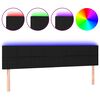 vidaXL LED Headboard Black 160x5x78/88 cm Fabric