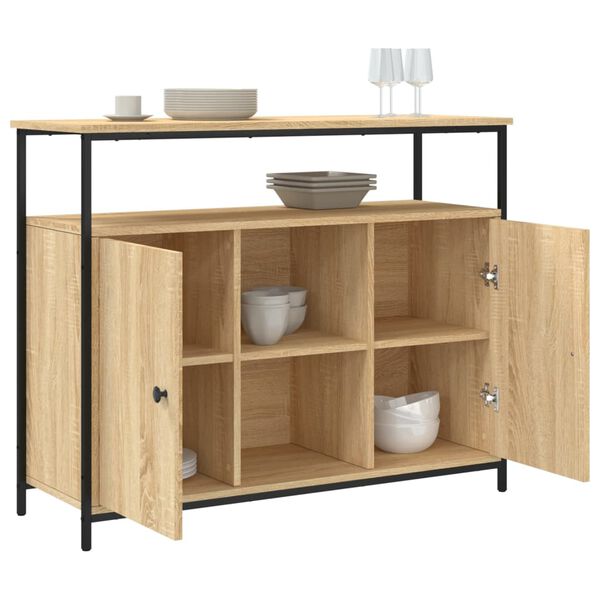 vidaXL Sideboard Sonoma Oak 100x35x80 cm Engineered Wood