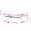 vidaXL Bed Frame without Mattress King Size Solid Wood