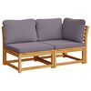 vidaXL 5 Piece Garden Lounge Set with Cushions Solid Wood Acacia
