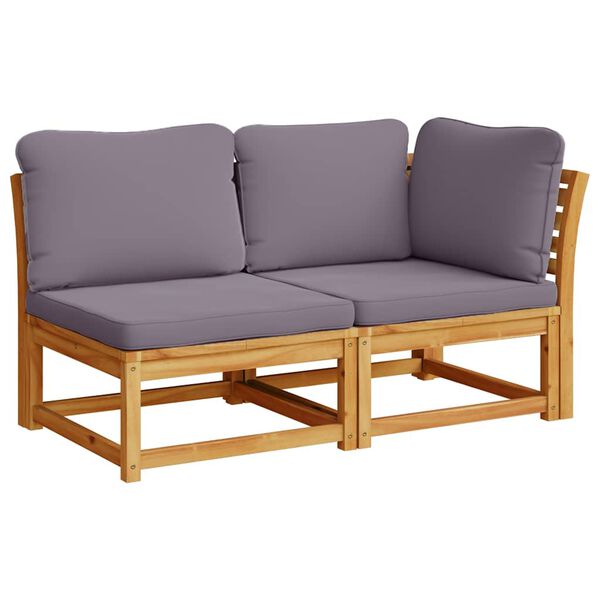 vidaXL 5 Piece Garden Lounge Set with Cushions Solid Wood Acacia