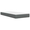 vidaXL Bed Frame with Mattress Dark Grey 90 x 190 cm Fabric