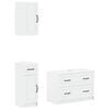 vidaXL 3 Piece Bathroom Cabinet Set UTRECHT White Engineered Wood