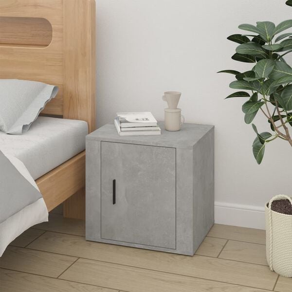 vidaXL Bedside Cabinet Concrete Grey 50x39x47 cm