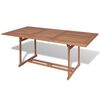 vidaXL Dining Table | Warm Teak Brown | Fine sanded teak hardwood | 180x90x75 cm