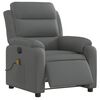 vidaXL Electric Massage Recliner Chair Dark Grey Fabric