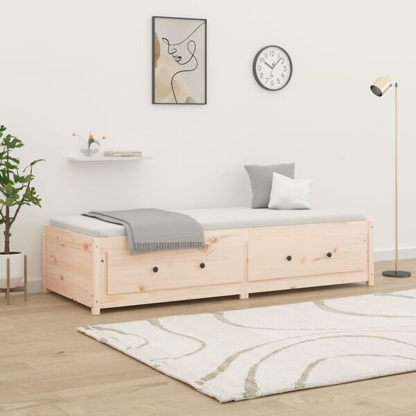 vidaXL Day Bed without Mattress 90x190 cm Single Single Solid Wood Pine