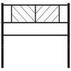 vidaXL Metal Headboard Black 90 cm