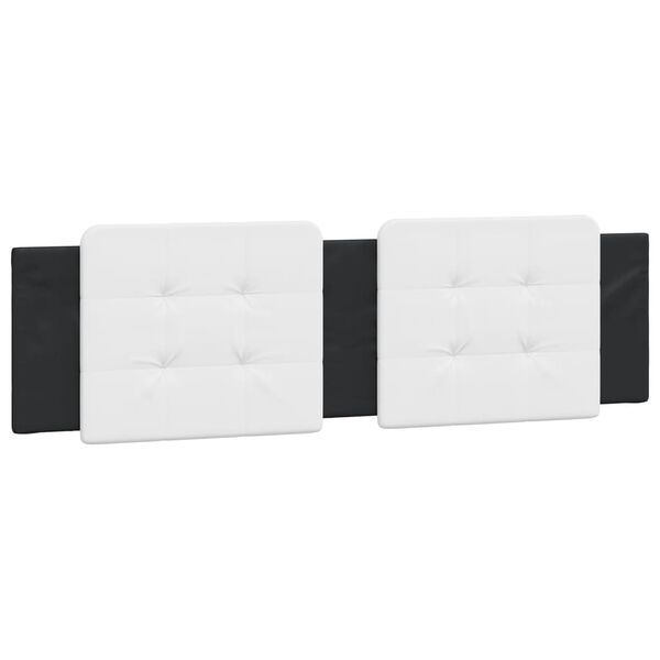 vidaXL Headboard Cushion "Zadar" White and Black 180 cm Faux Leather