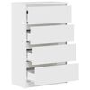 vidaXL Sideboard High Gloss White 60x35x98.5 cm Engineered Wood