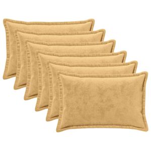 vidaXL Throw Pillow 6 pcs HOUTEN Taupe 30 x 50 cm Flannel