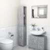 vidaXL Bathroom Cabinet Concrete Grey 25x26.5x170 cm Engineered Wood