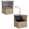 vidaXL 7 Piece Garden Sofa Set with Cushions Beige Poly Rattan